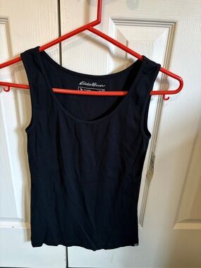 Eddie Bauer Black Scoop-Neck Tank Top